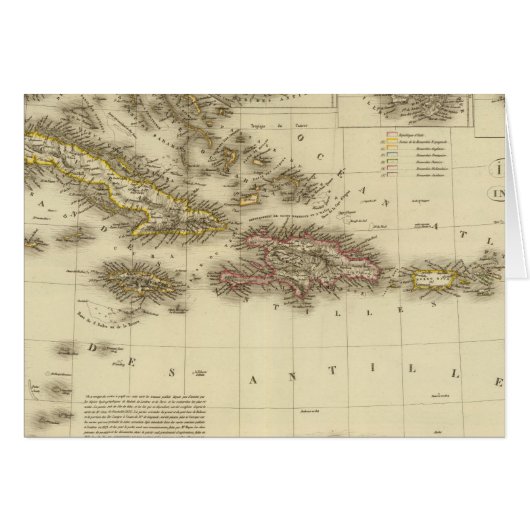 Caribbean Islands and West Indies Cards (Front Horizontal)