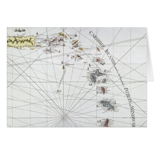 CARIBBEAN: MAP, 1775 CARDS (Front Horizontal)