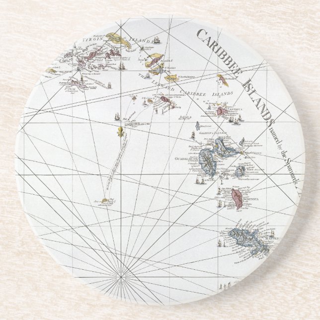 CARIBBEAN: MAP, 1775 COASTER (Front)