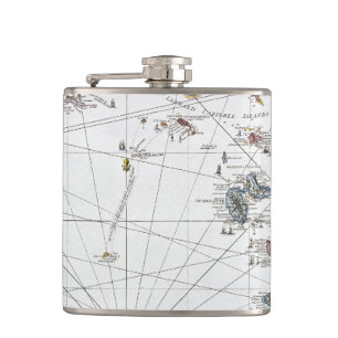 CARIBBEAN: MAP, 1775 FLASK