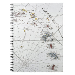 CARIBBEAN: MAP, 1775 NOTEBOOK