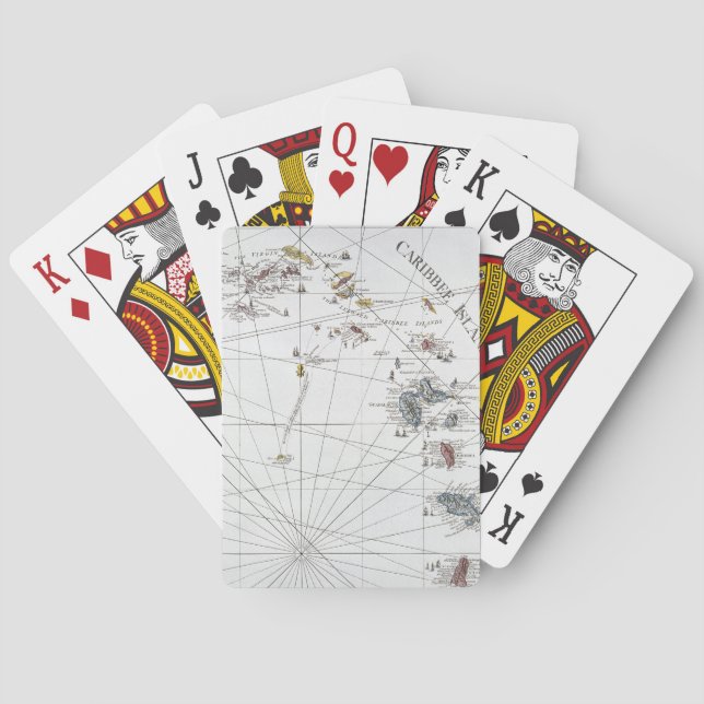 CARIBBEAN: MAP, 1775 POKER CARDS (Back)