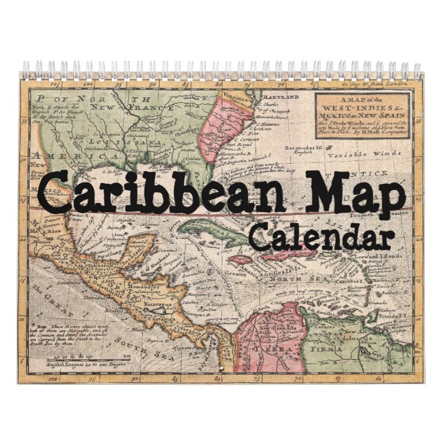 Caribbean Map Calendar (Cover)