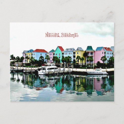 Caribbean Nassau Bahamas marina Postcard