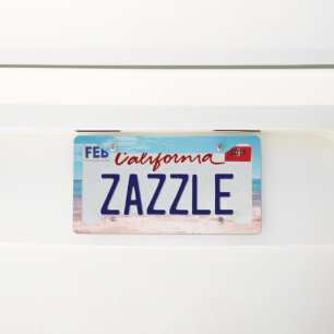 Caribbean Ocean Beach Bliss Dream #1 #tropical  License Plate Frame