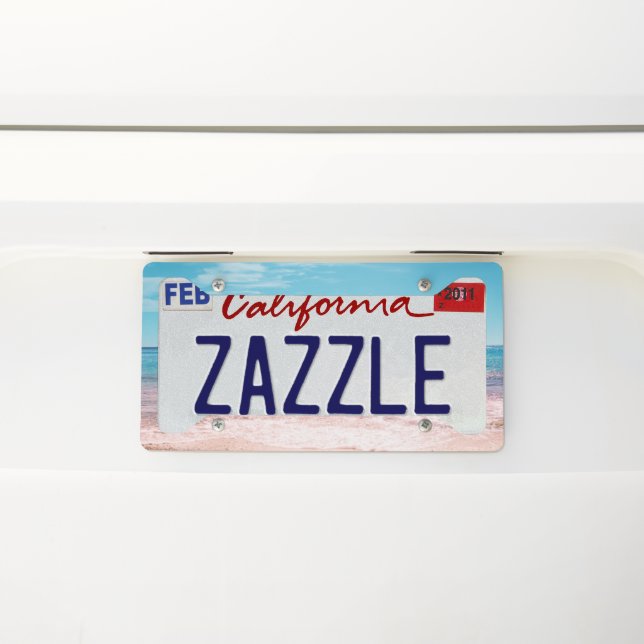 Caribbean Ocean Beach Bliss Dream #1 #tropical  License Plate Frame (On Car)