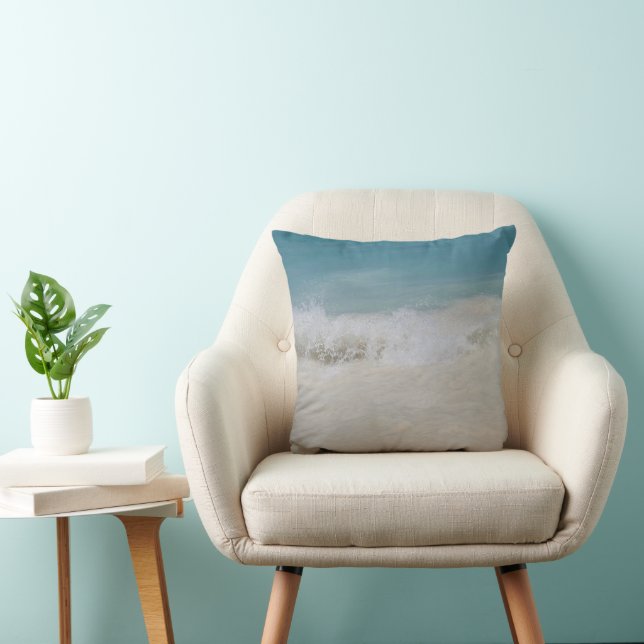 Caribbean Ocean Beach Dream 9 Throw Pillow (Chair)