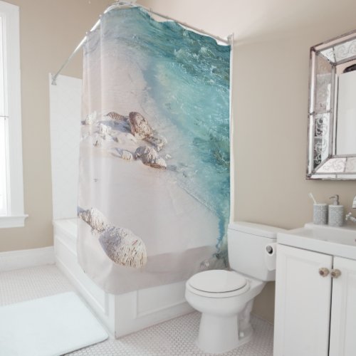 Caribbean Ocean Dream 2 wall decor art  Shower Curtain