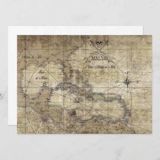 Caribbean - old map (Front/Back)