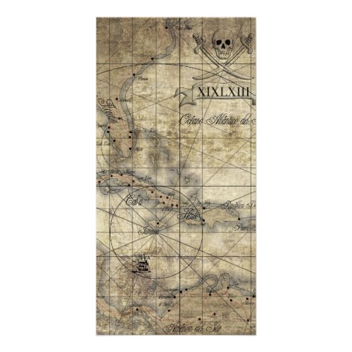 Caribbean _ old map card