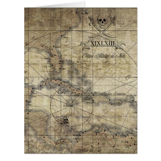Caribbean - old map cards (Front)