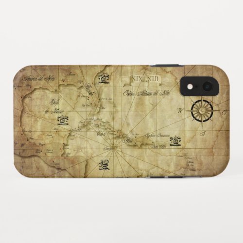 Caribbean _ old map iPhone XR case