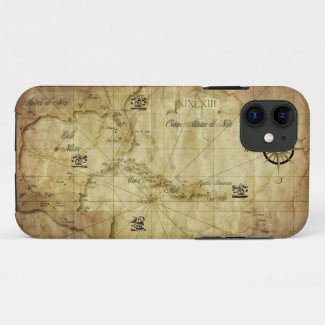 Caribbean - old map... iPhone 11 case