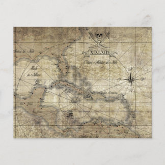 Caribbean - old map flyer