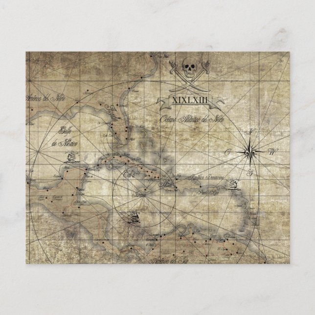 Caribbean - old map flyer (Front)