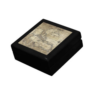 Caribbean - old map keepsake box