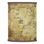 Caribbean - old map lamp shade (Left)