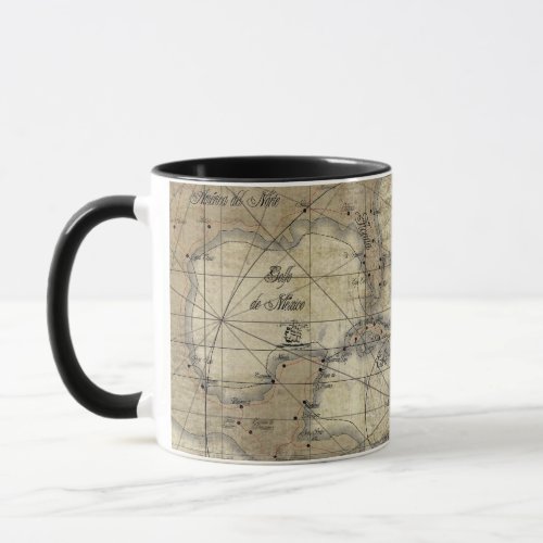 Caribbean _ old map mug