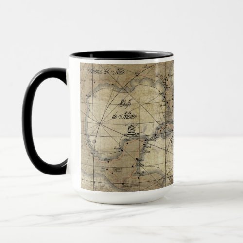 Caribbean _ old map mug