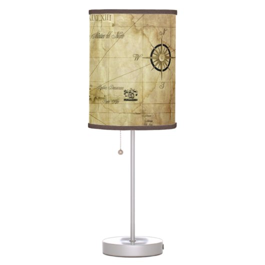 Caribbean - old map table lamp (Right)