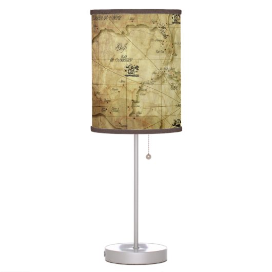 Caribbean - old map table lamp (Left)