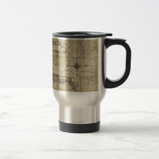 Caribbean - old map travel mug (Right)
