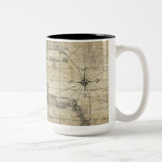 Caribbean - old map Two-Tone coffee mug