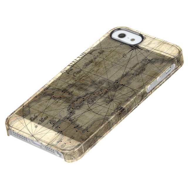 Caribbean - old map uncommon iPhone case (Bottom)