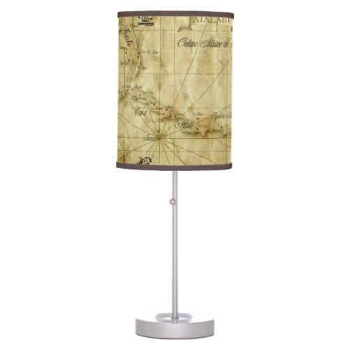 Caribbean _ old map V2 Table Lamp