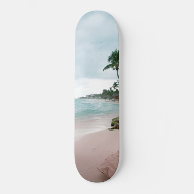 Caribbean Palm Ocean #1 #tropical #wall #art  Skateboard (Front)