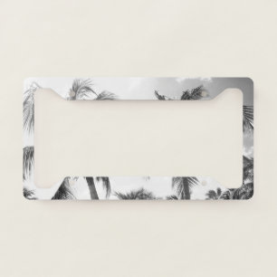 Caribbean Palm Trees Beach Vibes #2 #tropical #art License Plate Frame