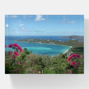 Caribbean Paradise Tropical Beach Photo Paperweight