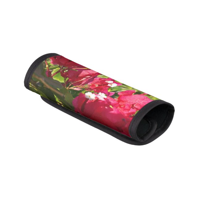 Caribbean Pink Bougainvillea Island Life Luggage Handle Wrap (Angled)
