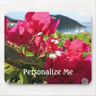 Caribbean Pink Bougainvillea Island Life Mouse Pad