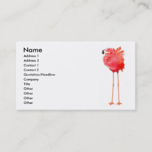 Caribbean Pink Flamingo Business Card