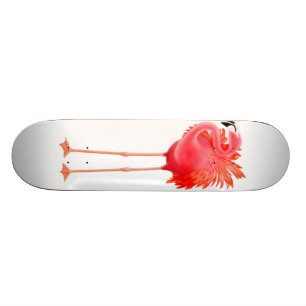 Caribbean Pink Flamingo Skateboard Deck