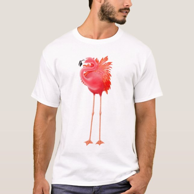 Caribbean Pink Flamingo T-Shirt (Front)