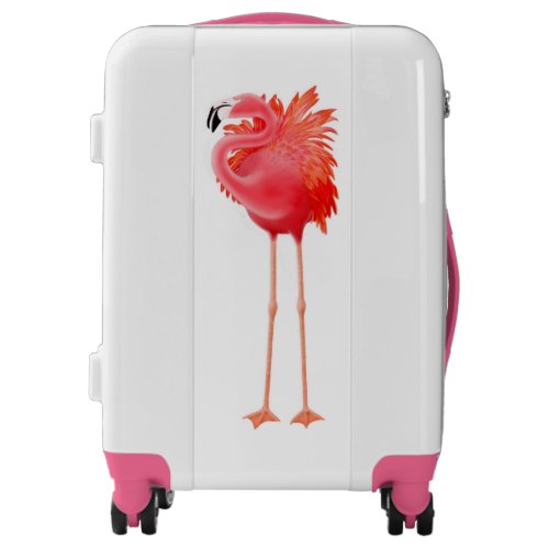 Caribbean Pink Flamingo Travel Luggage