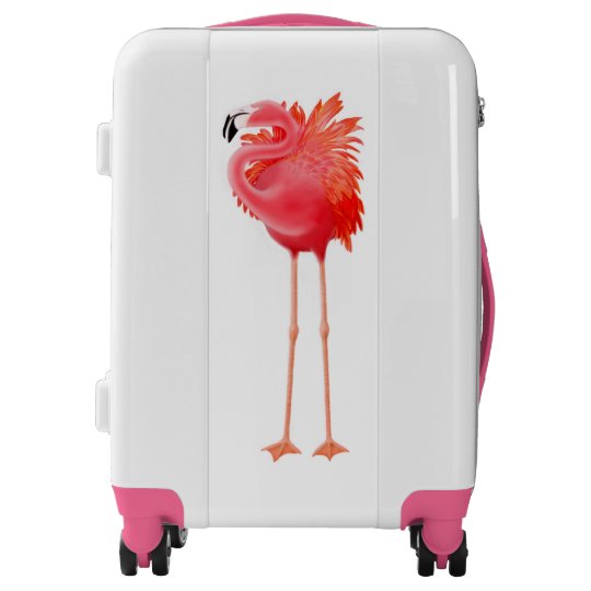 pink flamingo luggage