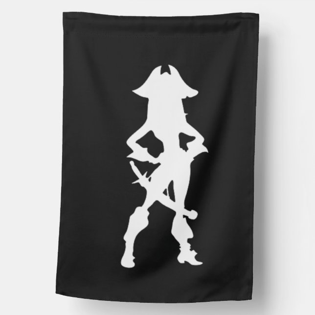 Caribbean Pirate Lady  House Flag (Front)