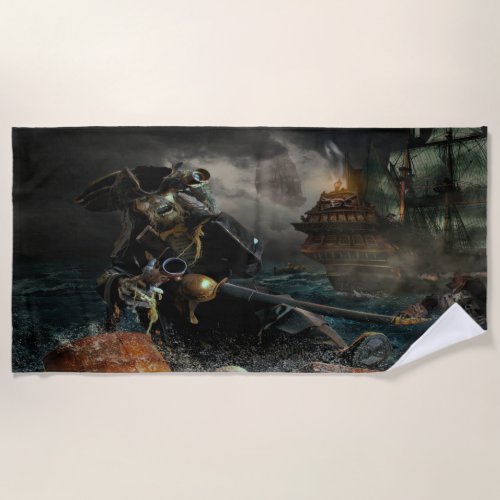 Caribbean  Pirates   Beach Towel