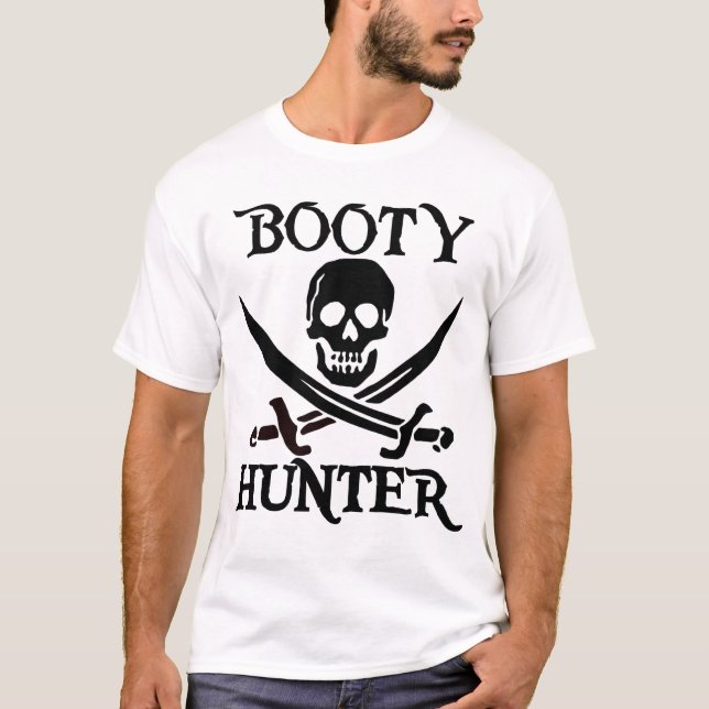 Caribbean Pirates Booty Hunter T shirt (Front)