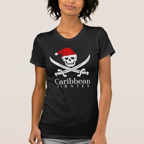 Caribbean Pirates Christmas Scull Shirt for Girls