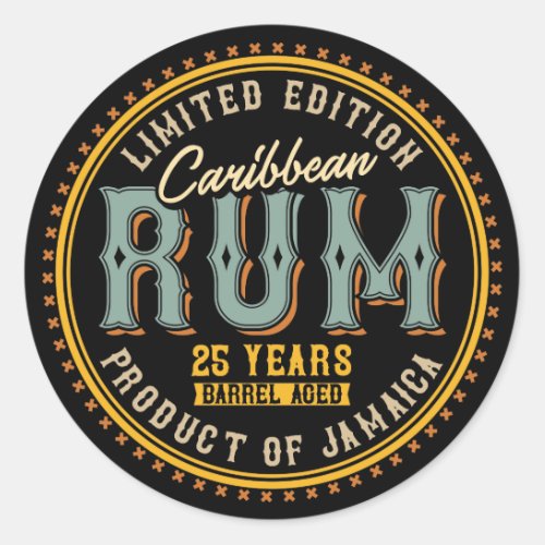 Caribbean Rum Classic Round Sticker