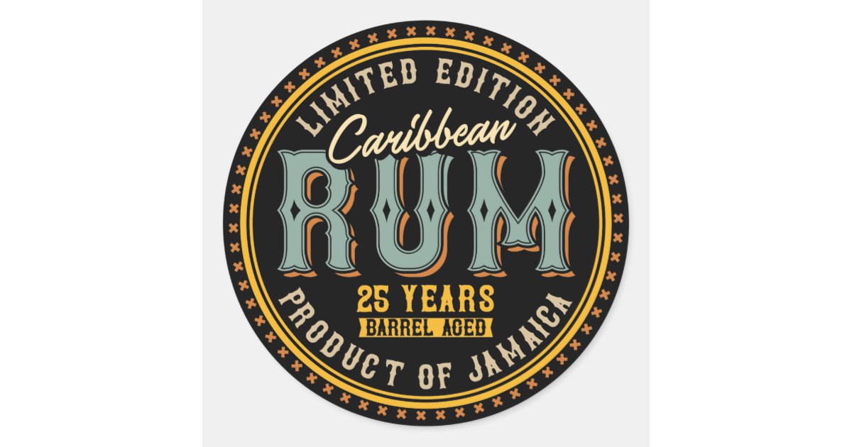 Caribbean Rum Classic Round Sticker | Zazzle