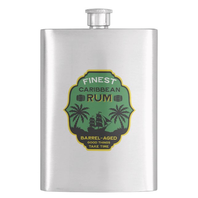 Caribbean Rum Gift Flask (Front)
