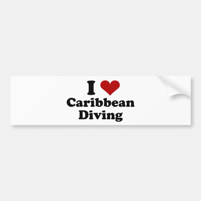 Caribbean Scuba Diving Bumper Sticker (Front)