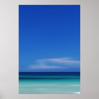 Caribbean Sea Blue Abstract Photo Print