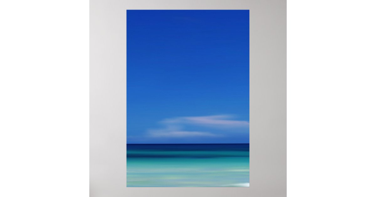 Caribbean Sea Blue Abstract Photo Print | Zazzle.com