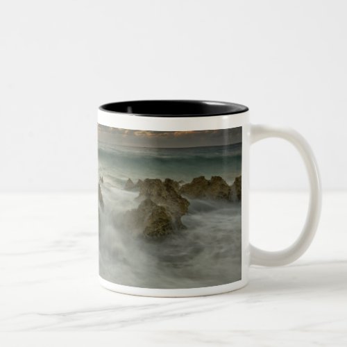 Caribbean Sea Cayman Islands  Crashing waves 3 Two_Tone Coffee Mug